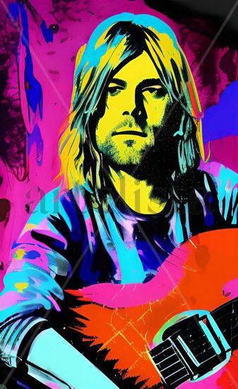 Kurt Cobain 01 Oil Canvas Portrait