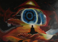 Buddha en ojo del Dios