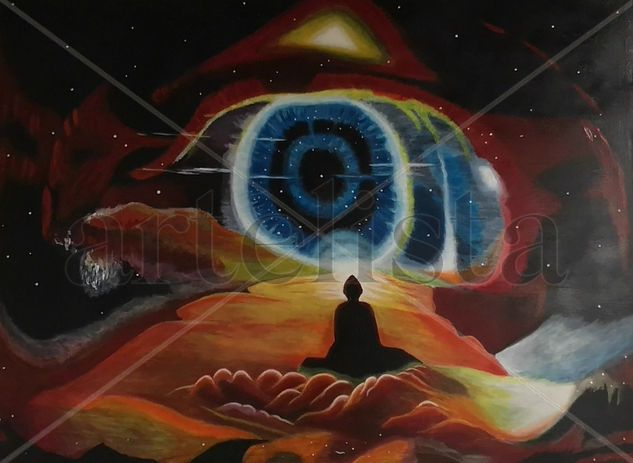 Buddha en ojo del Dios Oil Canvas Others