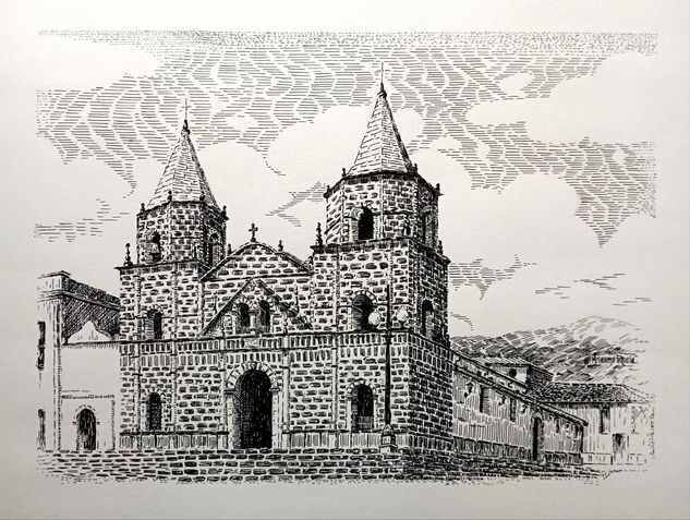 Original_Iglesia San Francisco Javier_Piedecuesta_Santander Ink