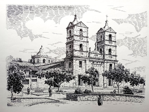 Original_Iglesia San Joaquin_Zapatoca_Santander Tinta