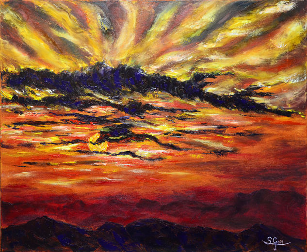 Las montañas de la luz Oil Canvas Landscaping