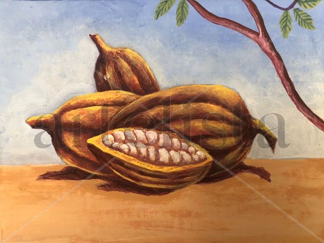 Cacao Acrylic Canvas Still Life Paintings