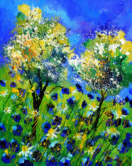 Blue poppies
