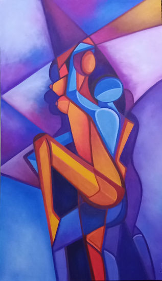 DANZA ERÓTICA Acrylic Canvas Figure Painting