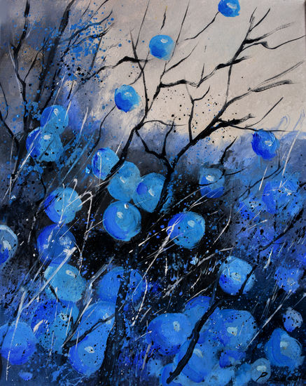 Blue berries Oil Canvas Landscaping