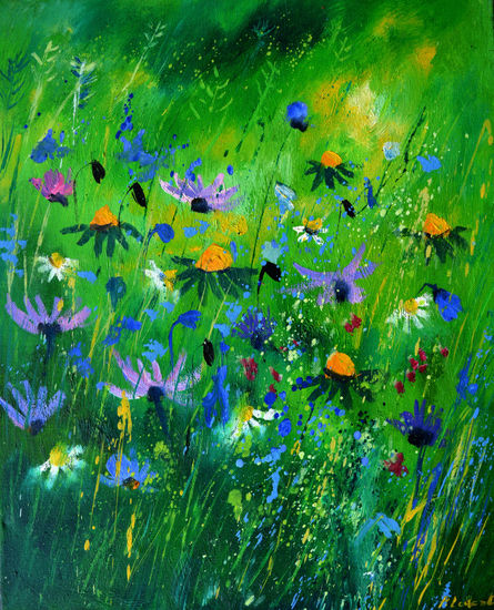 Wild flowers Oil Canvas Floral Painting