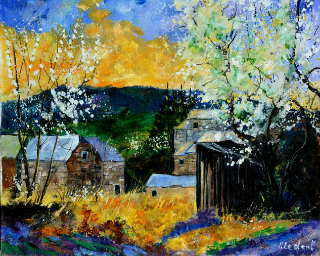 Spring in Monceau Oil Canvas Landscaping