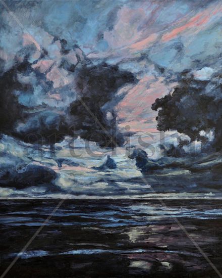 Y la posdata en una nube Oil Canvas Marine Painting