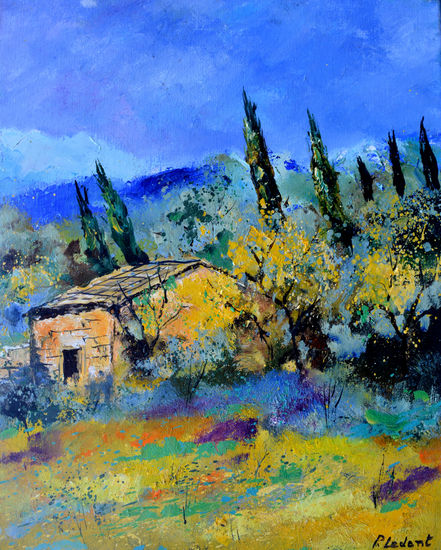 Cabanon in Provence Óleo Lienzo Paisaje