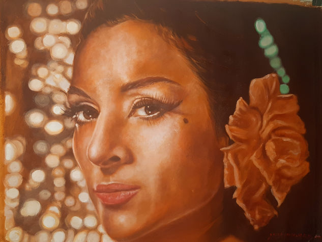 Lola Oil Canvas Portrait