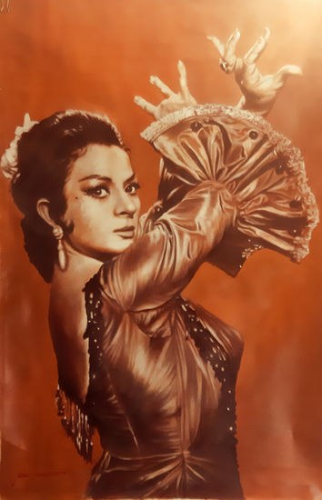 Flamenco Oil Canvas Portrait