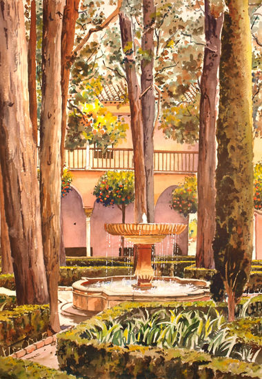 Patio de Lindaraja 2 Watercolour Paper Others