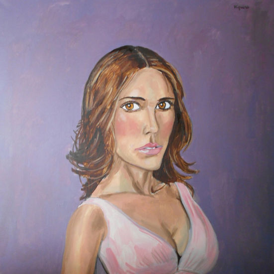 MUJER CON PEINADO DE ESTILO MODERNO-2 Media Mixta Lienzo Retrato