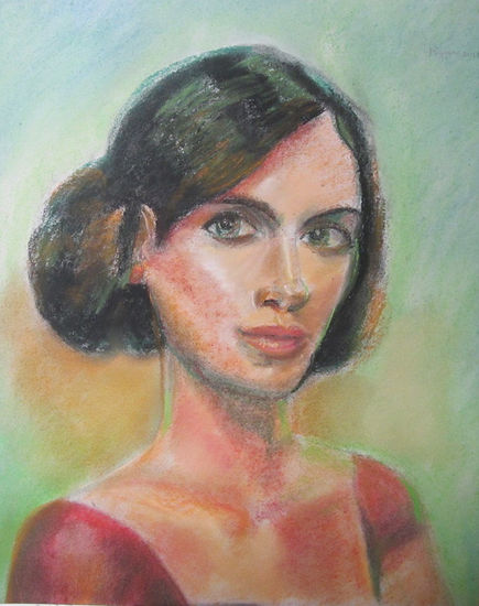 RETRATO DE MUJER Pastel Paper Portrait