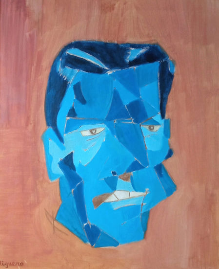 AZULES Oil Canvas Portrait