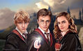 Retrato de Harry Potter, Ron Weasley y Hermione Granger