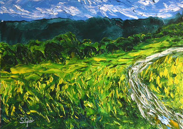 Campos verdes Oil Canvas Landscaping