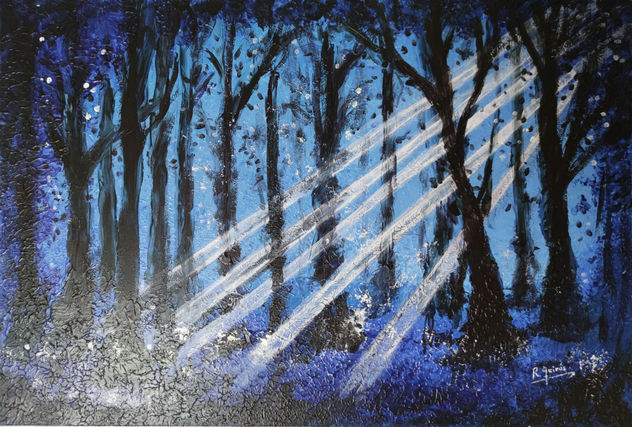 Paisaje azul