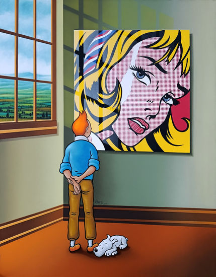 AMOR A PRIMERA VISTA Oil Canvas Figure Painting