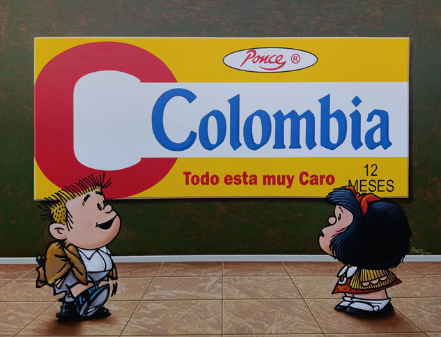 TODO ESTA MUY CARO Óleo Lienzo Figura