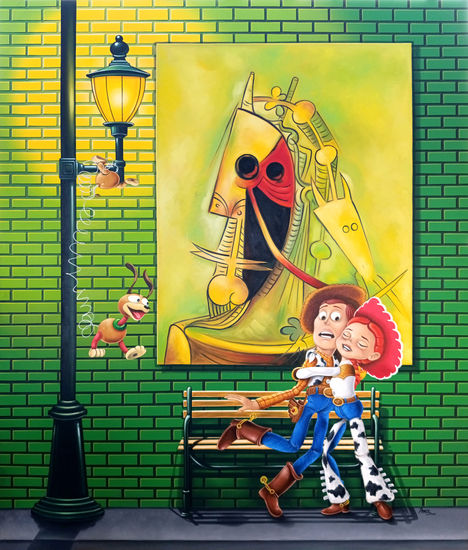 LA MAÑANA VERDE Y ROMANTICA Oil Canvas Figure Painting