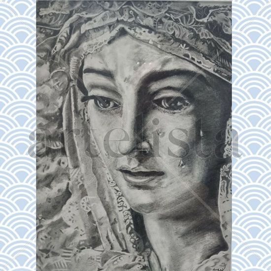 Virgen de la Trinidad Charcoal