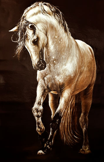 Caballo Rojo Oil Canvas Animals