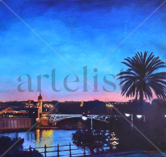 Triana noche Oil Canvas Landscaping