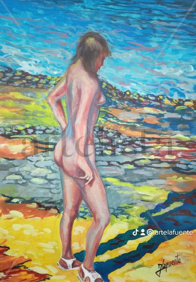 Mas luz Acrylic Paper Nude Paintings