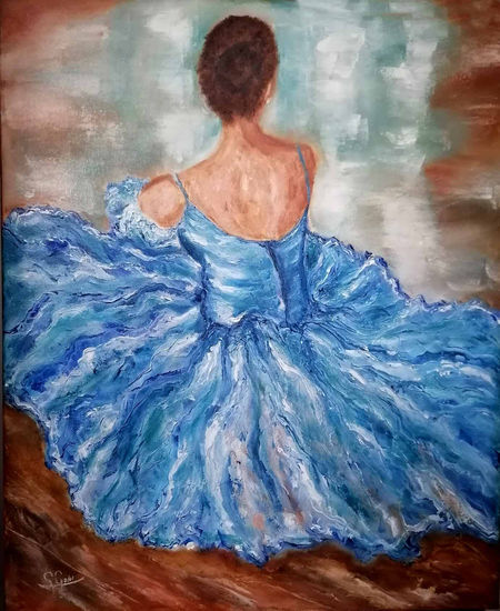 Bailarina de ballet 3 Oil Canvas Figure Painting