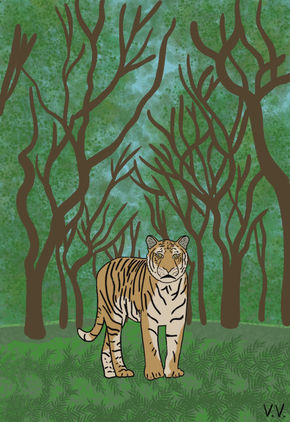 Tigre y naturaleza