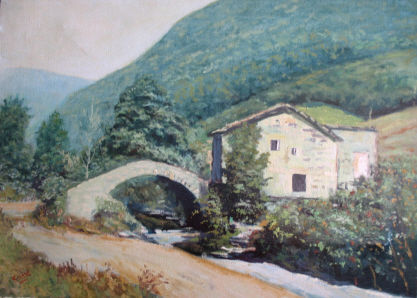 Molino de la Tía Petra Oil Canvas Landscaping