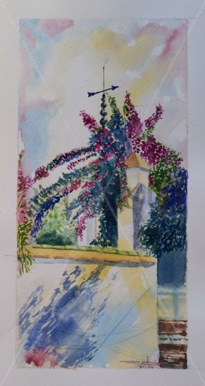 Jardín Salteras Watercolour Paper Floral Painting