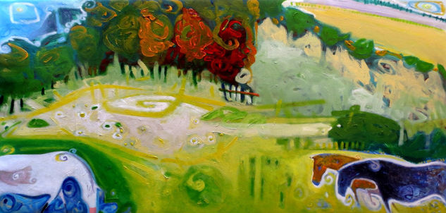 'Blanco bajo el sol' Óleo Lienzo Paisaje