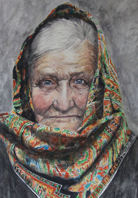 Anciana con pañuelo