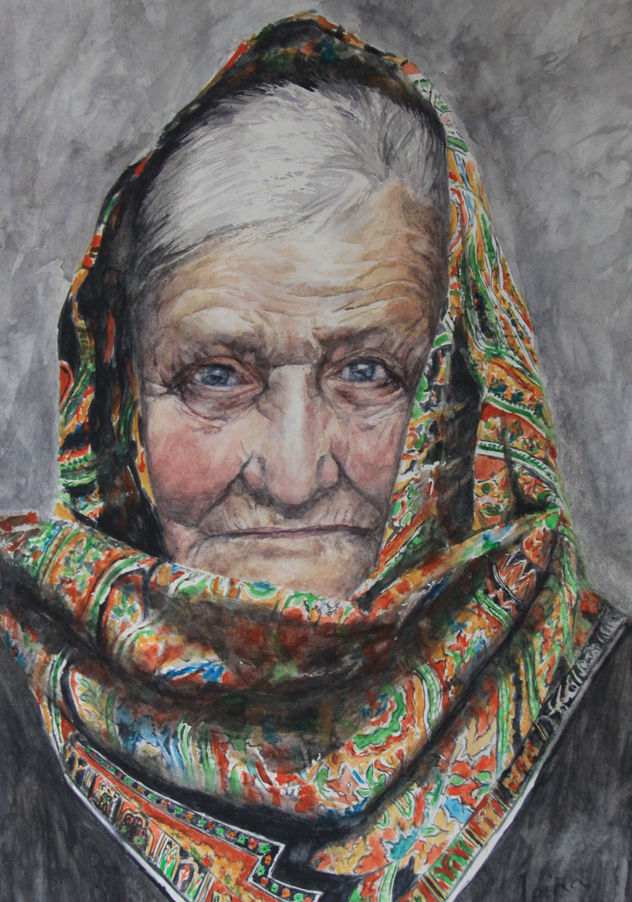 Anciana con pañuelo