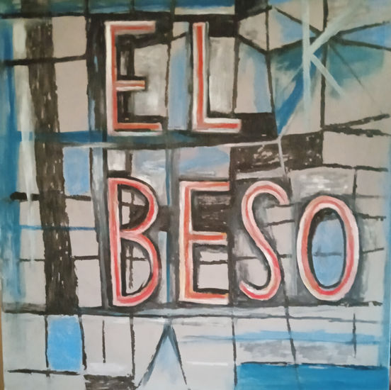 El beso Mixed media Canvas Others