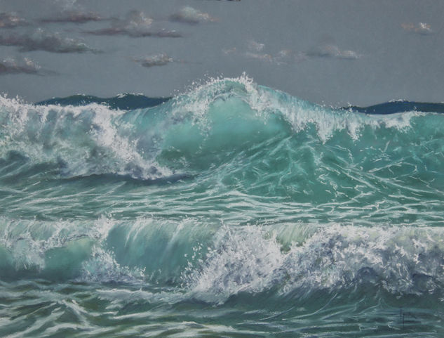 Ola 6 Pastel Paper Marine Painting