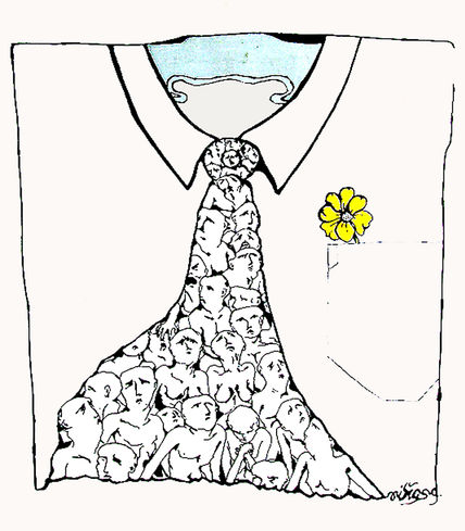 Corbata humana