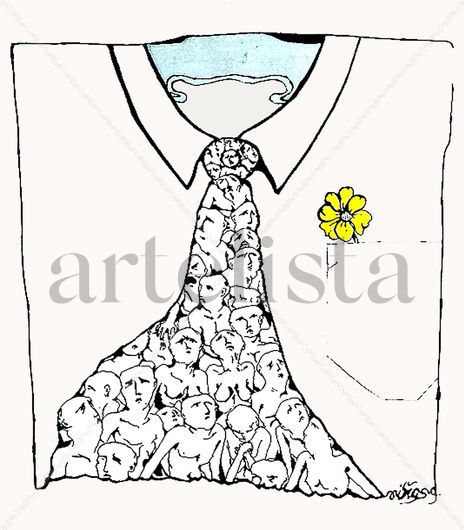 Corbata humana