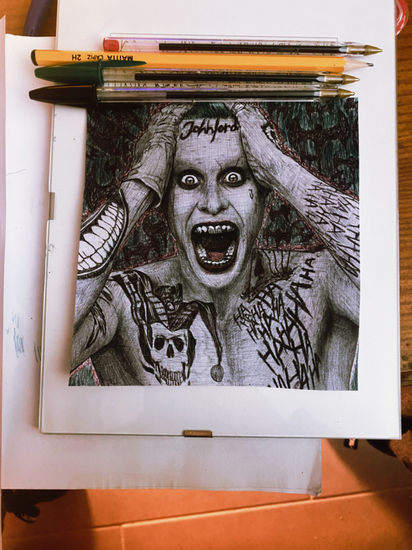 Joker scream- johnford Mixed Media