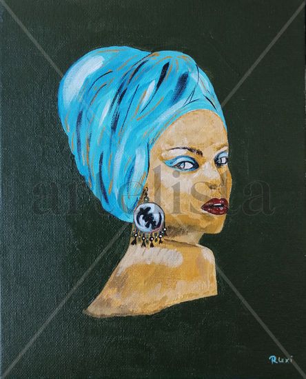 La mirada (The look) Acrylic Canvas Portrait