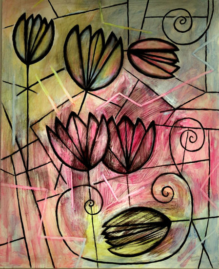 Flores carnívoras Acrylic Canvas Others