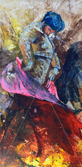 Morante Flamenco Acrylic Panel Figure Painting