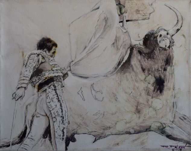 Pase de pecho Ink Canvas Figure Painting