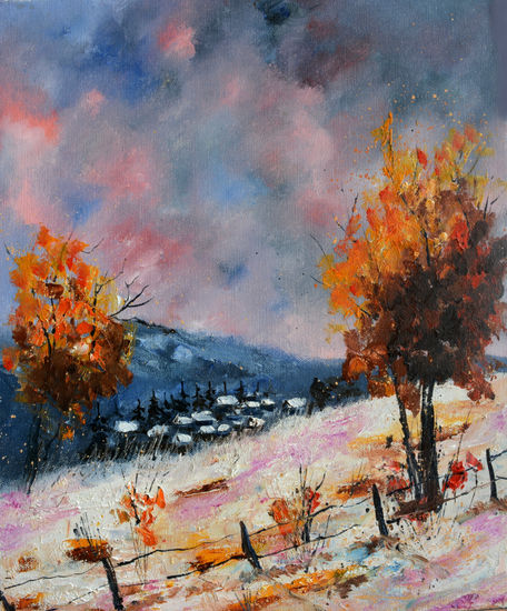 Winter landscape 56232 Oil Canvas Landscaping