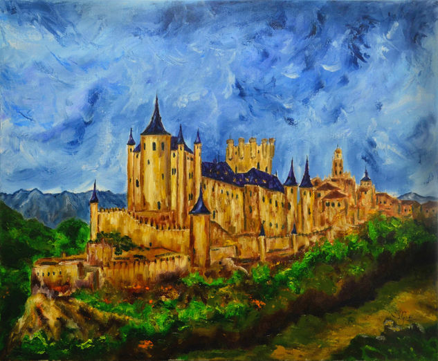 Alcazar de Segovia Oil Canvas Landscaping