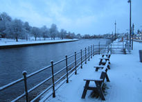 Snow by the river