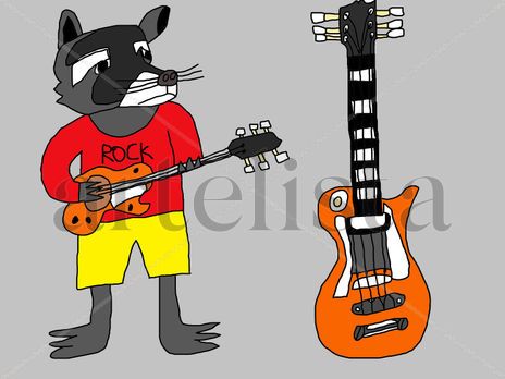 Mapache guitarrista